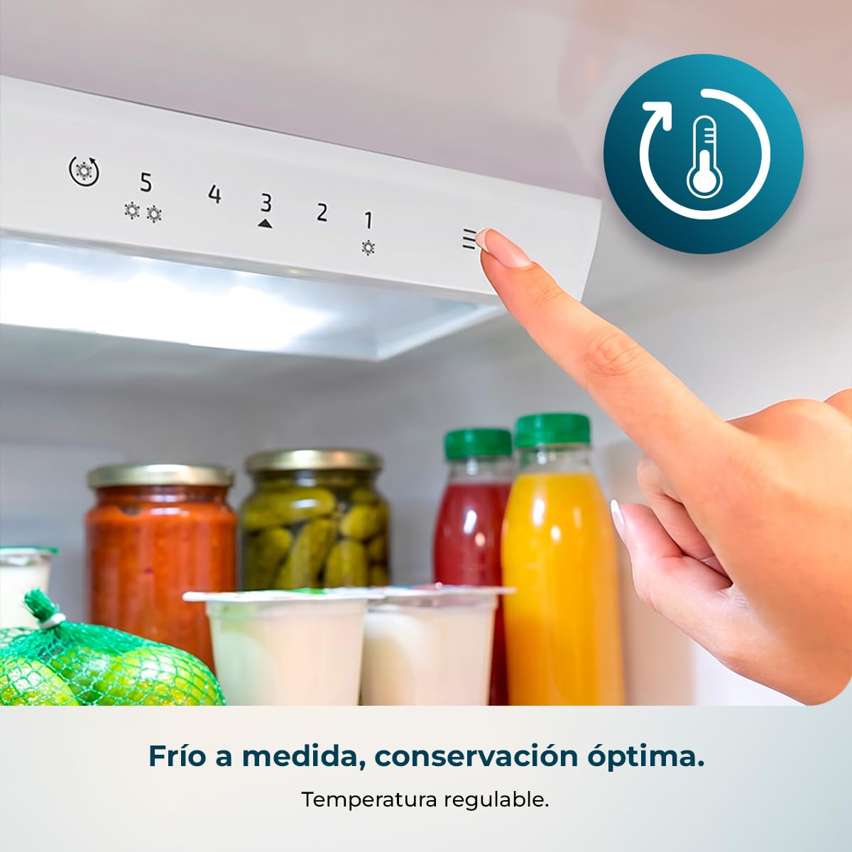 Cecotec Frigorífico Combi de 262 Litros Bolero CoolMarket Combi 262 White E PureFresh Kit. 176 cm de Alto, 54 cm de Ancho, Bajo Consumo, LED Interior, Puertas Reversibles, Control Electrónico