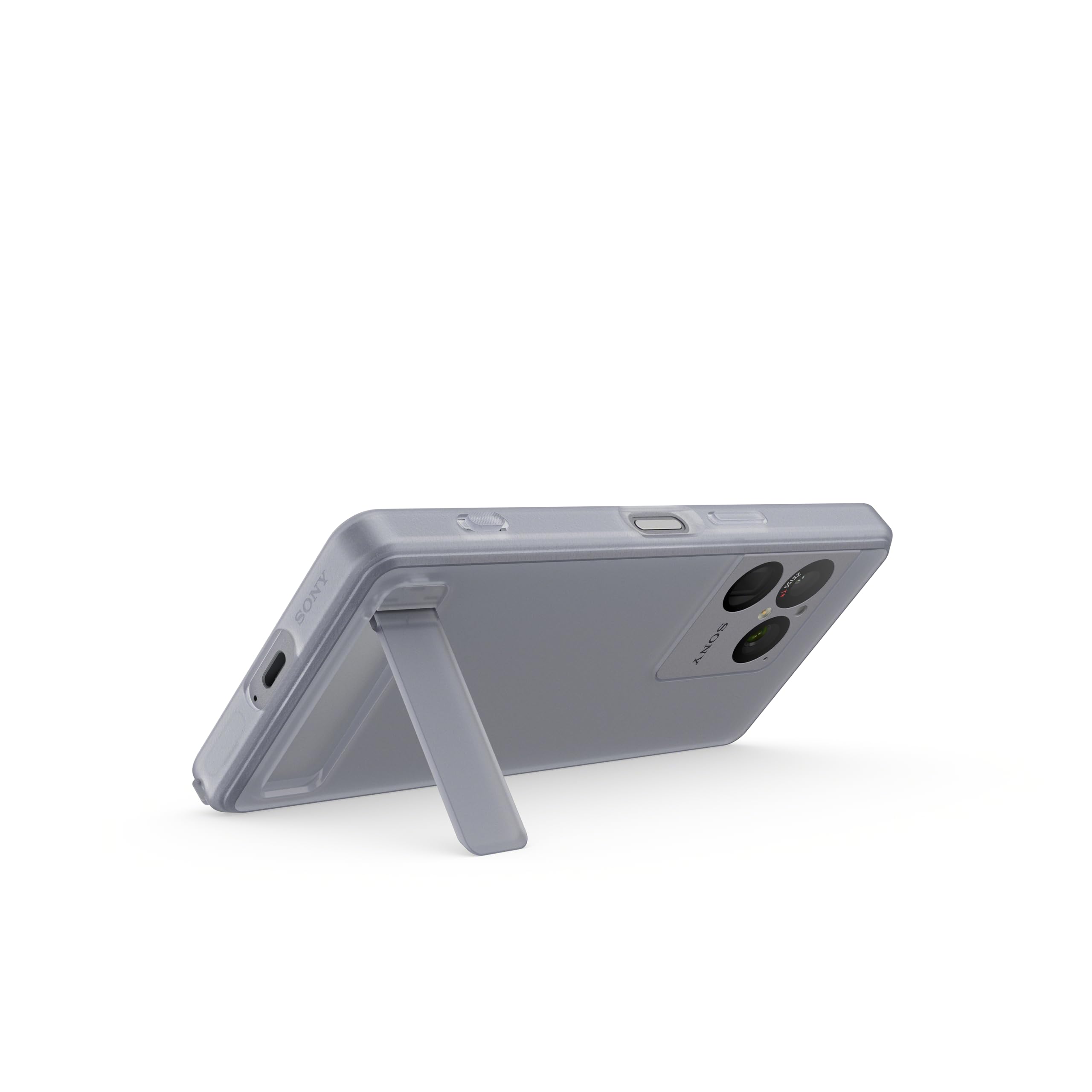Funda para el teléfono Xperia 1 VIII: Funda Elegante con Soporte, protección, Recortes precisos, diseño de Perfil Fino y Mejor Agarre - Plata Iolite