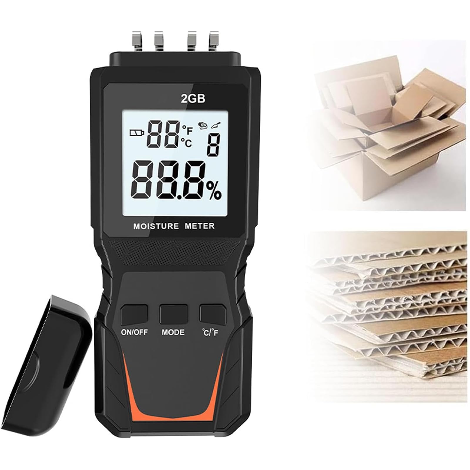YZHYYDS Paper Moisture Meter Tester, Digital Paper Moisture Meter With Backlit Lcd 0.5-second Response Time, 0.1% Resolution, Paper Moisture Content Measuring Instrument, for Ordinary Writing Paper
