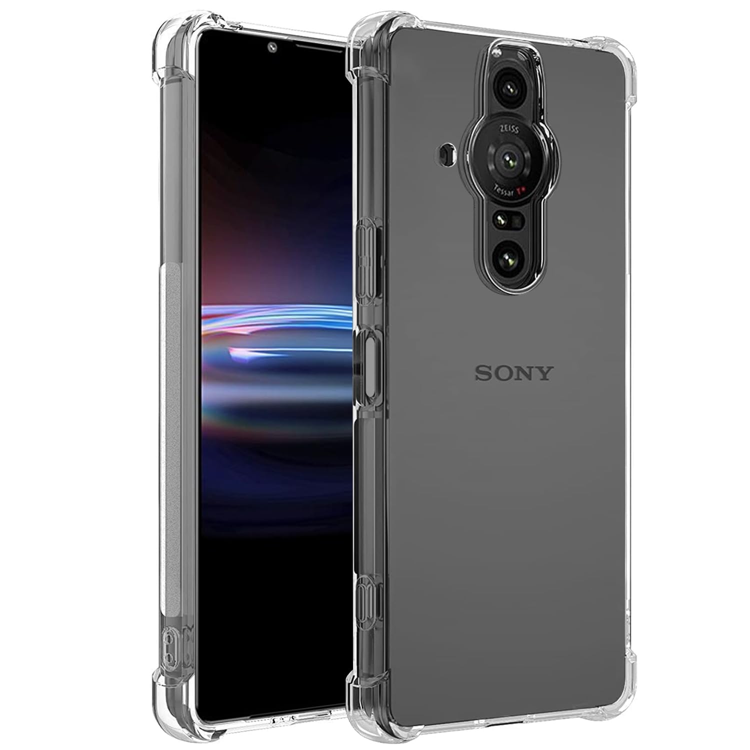 Yerebel Case for Xperia Pro-I Case, Sony Xperia Pro-I XQ-BE62 Cute Case, Clear Flexible Bumper TPU Soft Rubber Silicone Cover Phone Case for Sony