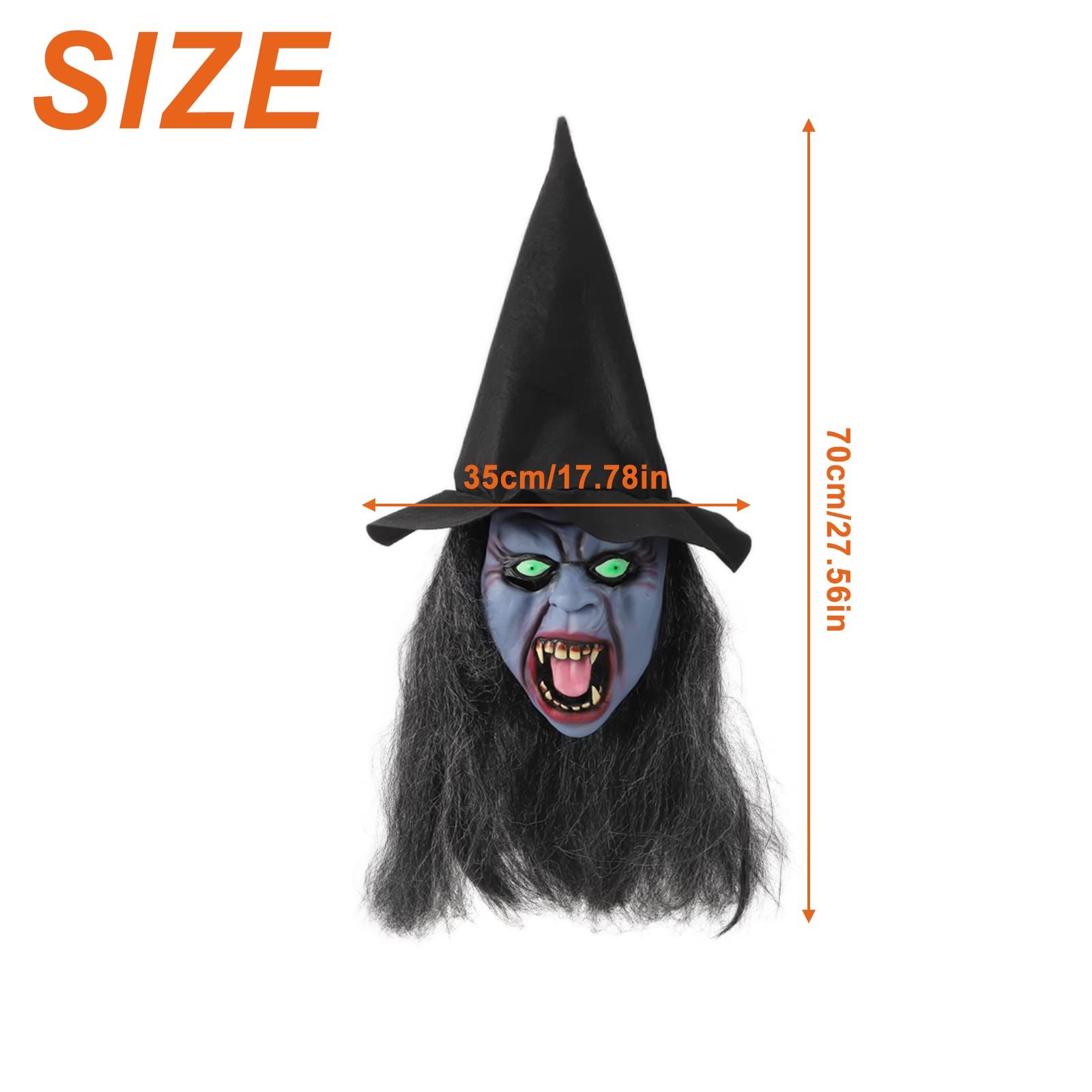 Costume Da Esorcista Per Halloween - Maschera, Mantello Nero E Accessori, Per Adulti E Bambini, Effetto Spaventoso