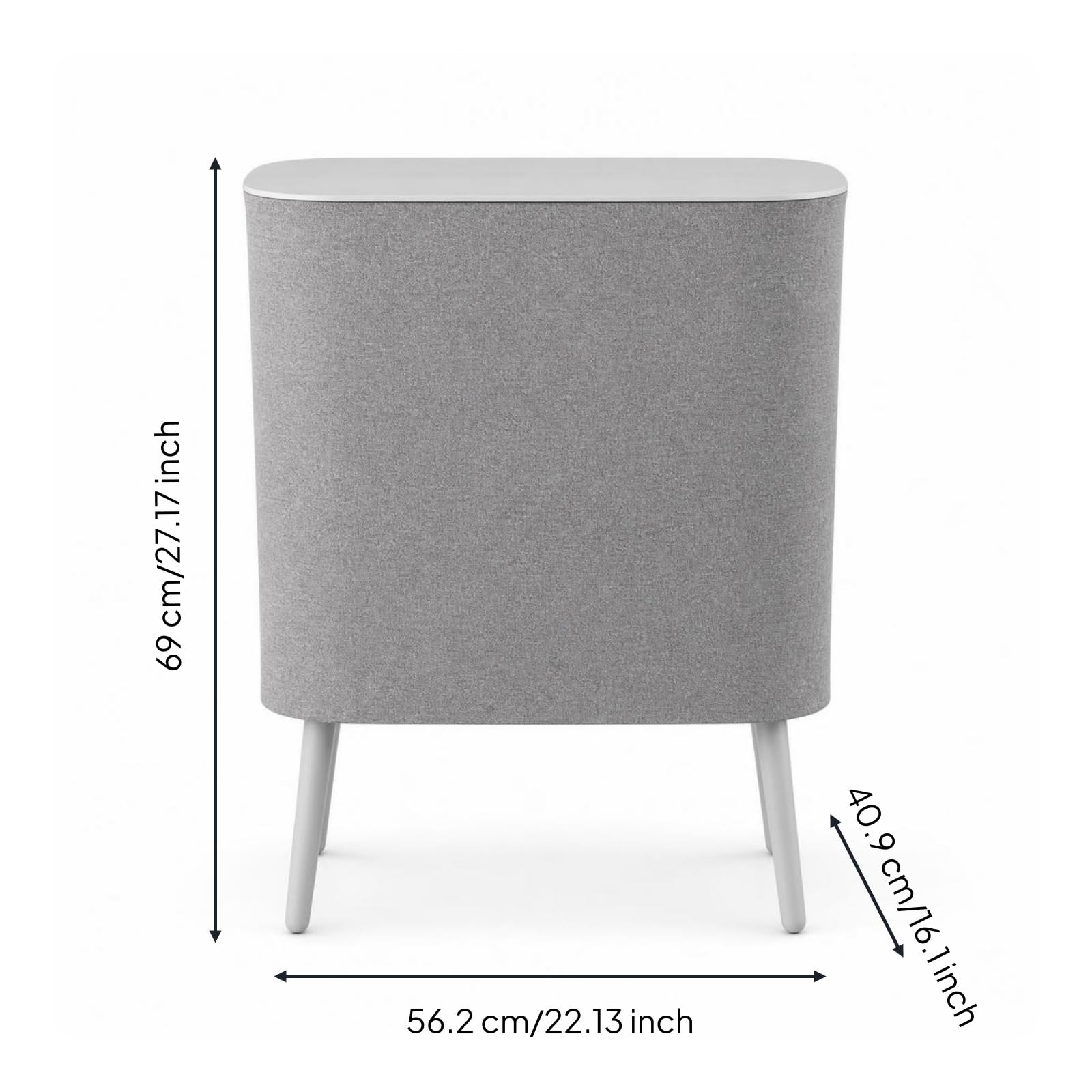 Ronyme Panier à Linge avec Couvercle Compact Panier à Linge sur Pieds peu Encombrant pour Chambre, 60L, style to 2