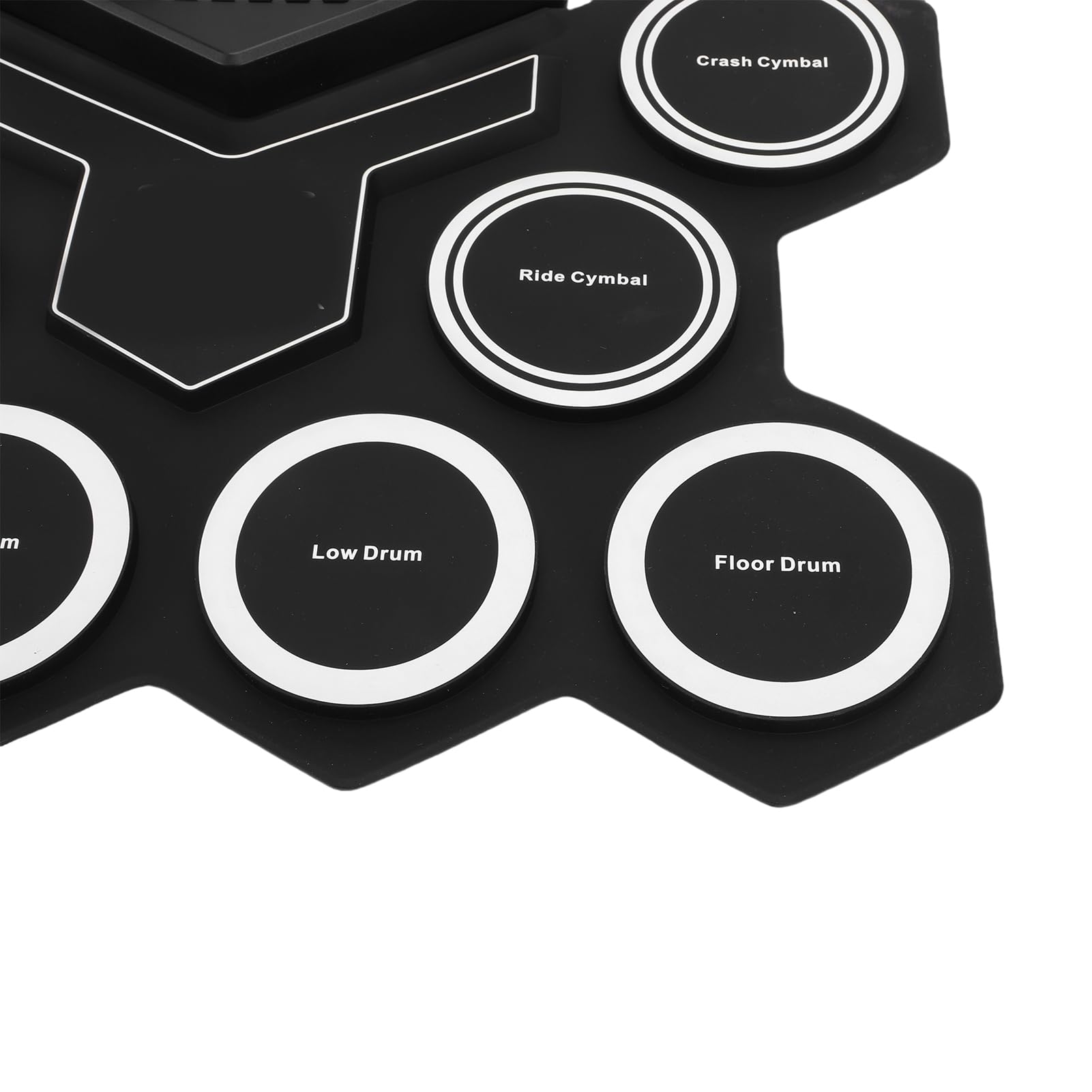 Set di Batteria per Esercitazione MIDI con 2 Pedali, Batteria Elettronica Ricaricabile per Bambini e Adolescenti, Kit in Silicone Leggero