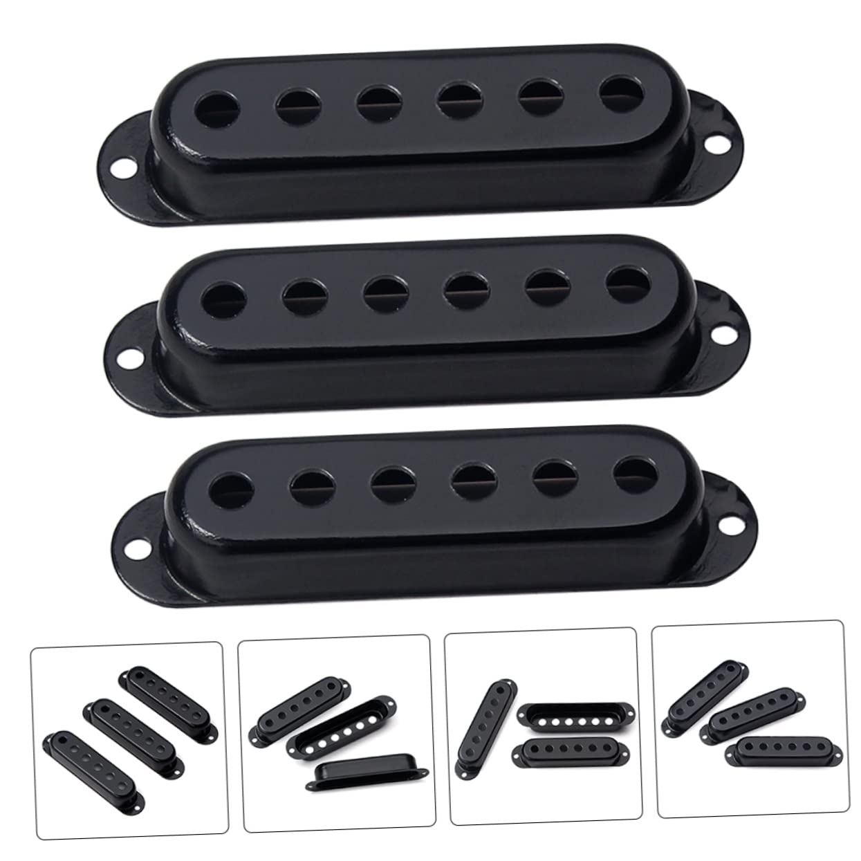 Toyvian 15piezas Cubiertas De Metal Para Pastillas De Guitarra Eléctrica De Protección Robusta y Duradera Compatible La Mayoría Pastillas Fácil De Limpiar y Mantener