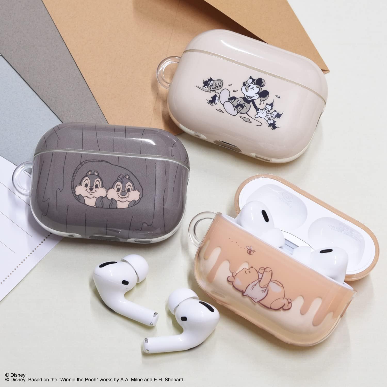 Gourmandise DNG-61CD Disney Character AirPods Pro (2nd Generation), AirPods Pro Compatible, Soft Case, Chip & Dale
