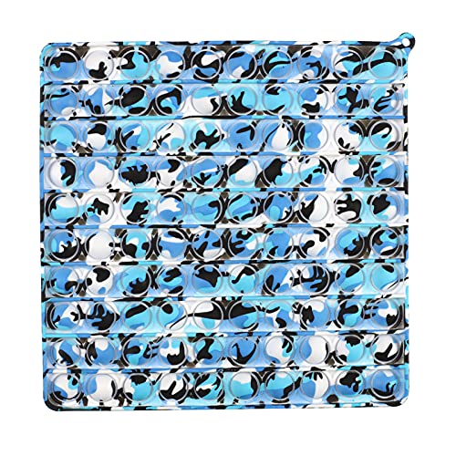 Big Size Push Bubble Sensory Fidget Toys,Large Fidget Toys Pack 200mm 100 pops Stress Reliever Silicone Sensory Toys Autistic Kids Anxiety Adults for Homeschool and Office (Tie Dye E2)