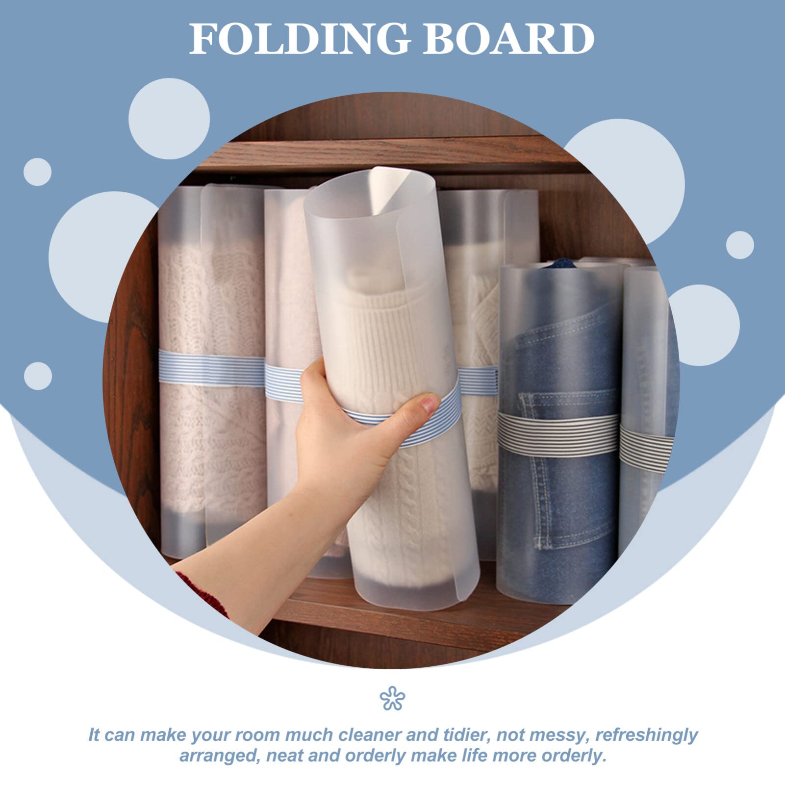 Cabilock Shirt Folding Tool 10pcs Clothing Folding Board Laundry Organizer for T-Shirt