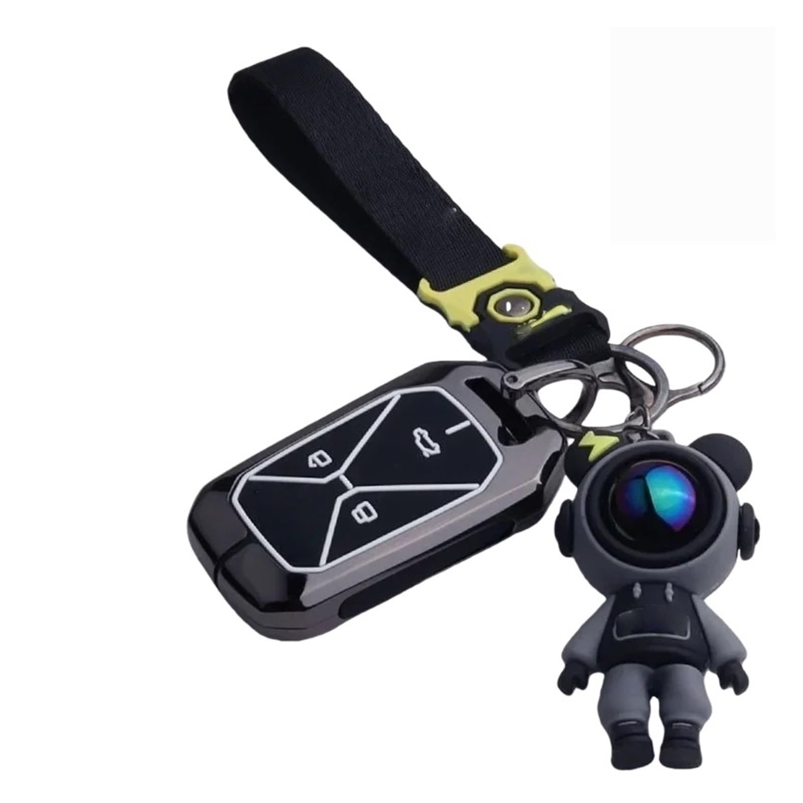 Compatible con Cowin Auto Kaiyi Kunlun IHD R 300 500 EV, funda de aleación de zinc for llave de coche, funda for mando a distancia, llavero, accesorios interiores(STYLE 1)
