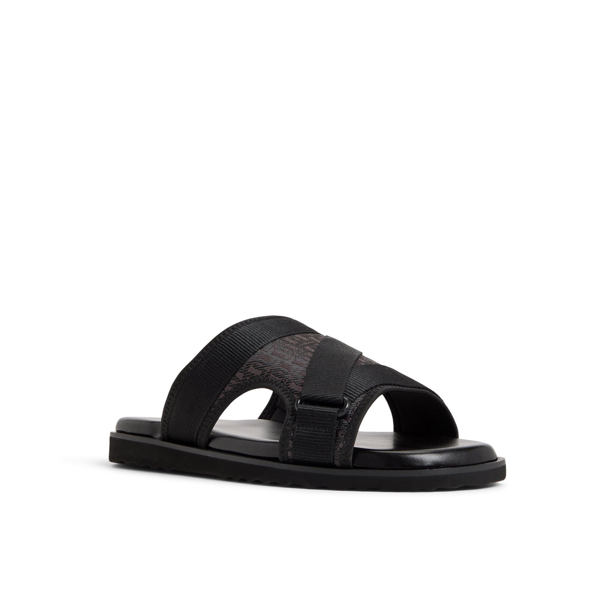 DENIELS-IN004 Men Open Black Single Strap Sandals-image-25