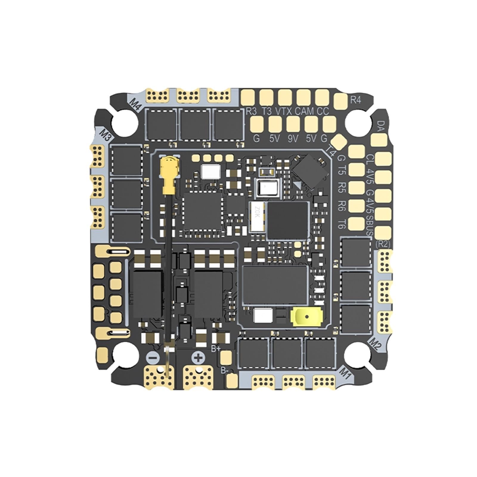 AIO Flight Controller ESC 25.5x25.5mm F405 V2 35A 3-6S | BLHeli_S 4in1, Type-C, 8MB Blackbox, 33.0x33.0x7.0mm, Metall