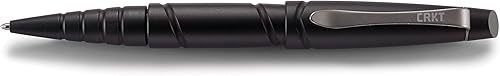 Vista 9 de CRKT Williams Tactical Pen 2: Low Profile, EDC Self Defense Survival Bolígrafos hechos de aluminio anodizado negro con cartucho de tinta Fisher