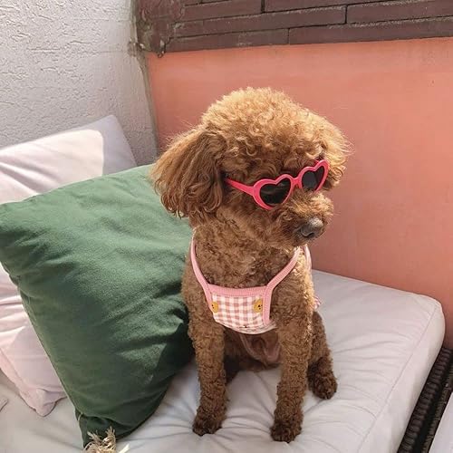 Miniatura 6 de Gafas de sol para perros y gatos gafas de sol con protección UV para cachorros gafas de sol accesorios de fotos gafas de cosplay rosa