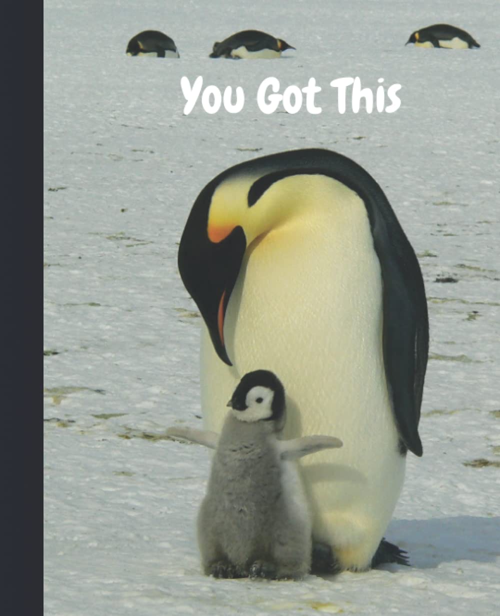 Penguin inspirational composition Notebook: You Got This! 100 lined pages