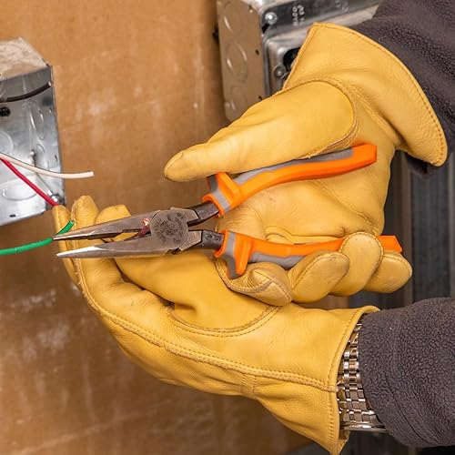 Miniatura 6 de Klein Tools 9419R - Juego de herramientas aisladas de 1000 V, fabricado en Estados Unidos, con cortador diagonal, alicates de punta larga y 3