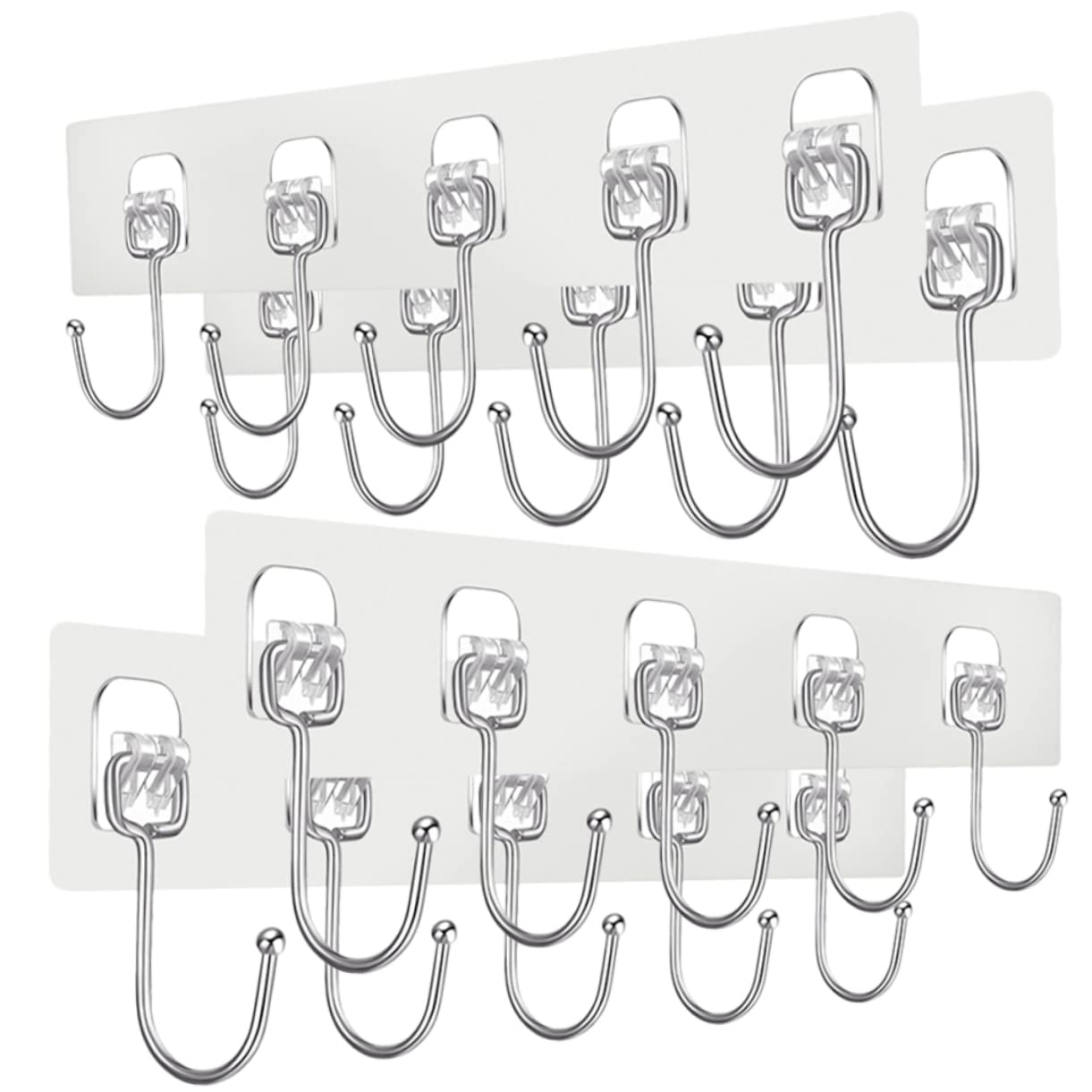 VASDEV 12 Piezas de Ganchos de Pasta Fuerte Perchas para Sombreros Estante de Ropa de Metal Ganchos de Metal Ganchos de Pared Transparentes Ganchos de Pared Ganchos Adhesivos para Colgar