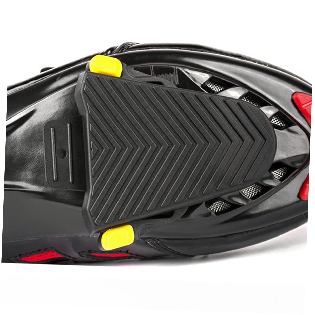 VANZACK 2pcs Rubber Shoe Cleat for Bike Pedals -Skid Design Easy to Attach Remove Compatible Fixed Floating Cleats for Slippery