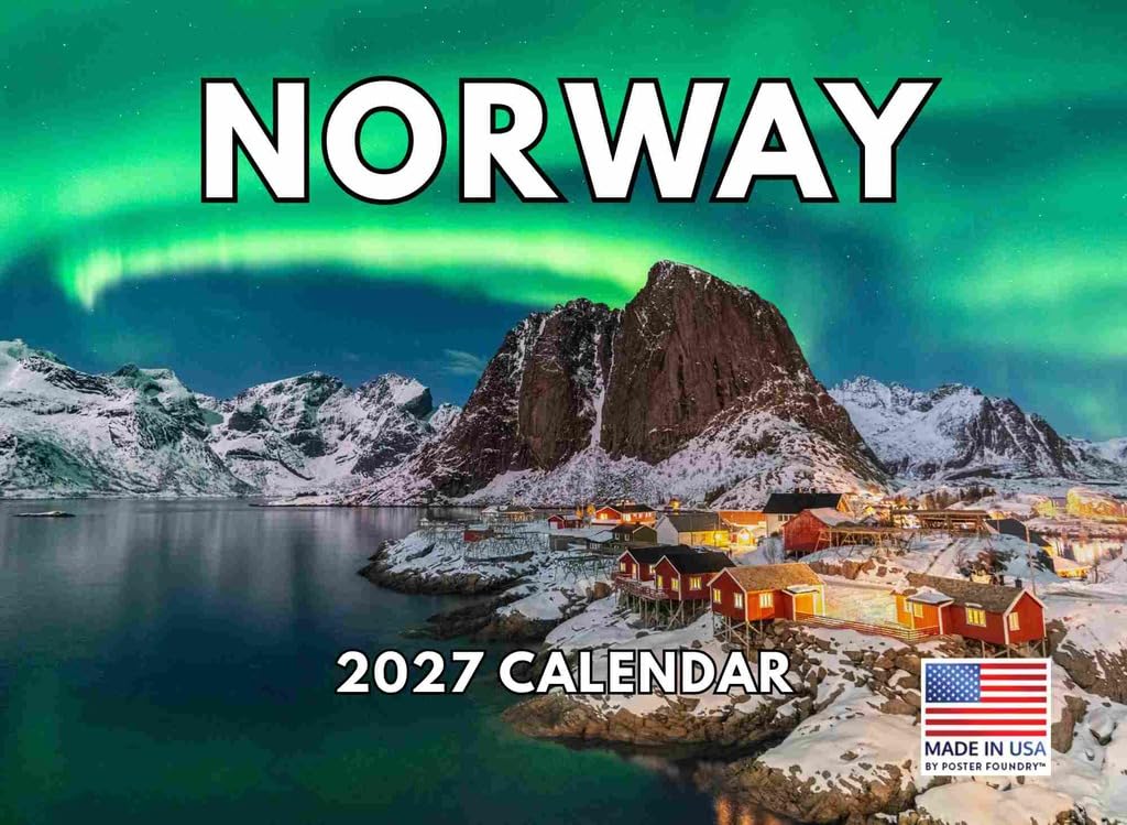 Norway Calendar 2027 Norwegian Monthly Wall Calender 12 Month — image 1