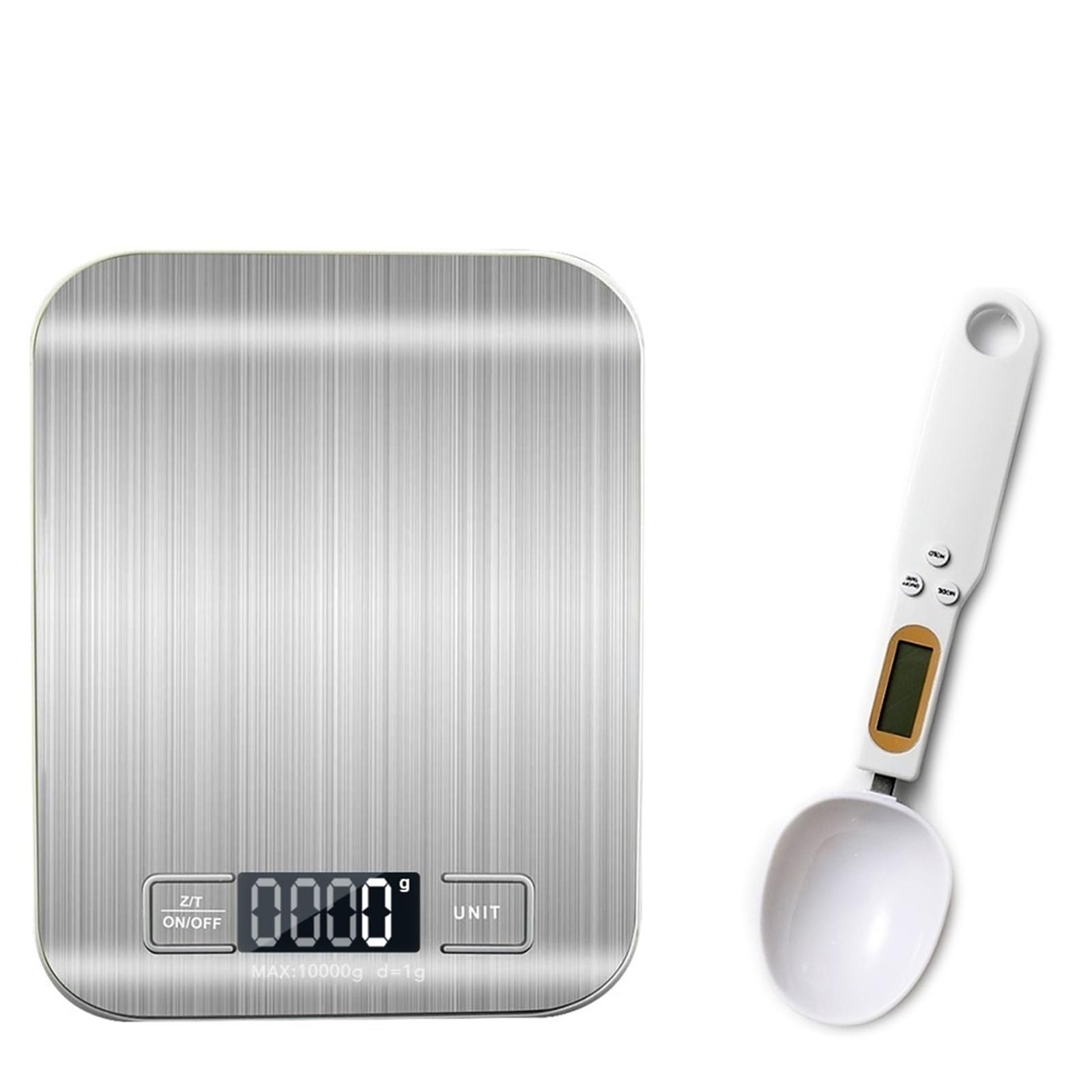 Báscula De Cocina Pesaje Digital Multifunción Acero Inoxidable Con Pantalla LCD Básculas Electrónicas Medición Medición Precisa Esfuerzo(Value Pack 4)
