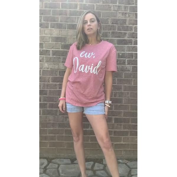 Ew-David-Shirts-for-Women-Funny-TV-Show-Novelty-Tshirt-Summer-Letter-Print-Graphic-Short-Sleeve-Tee-Top NANYUAYA Women Funny TV Show Novelty Tshirt Summer Letter Print Graphic Short Sleeve Tee Top