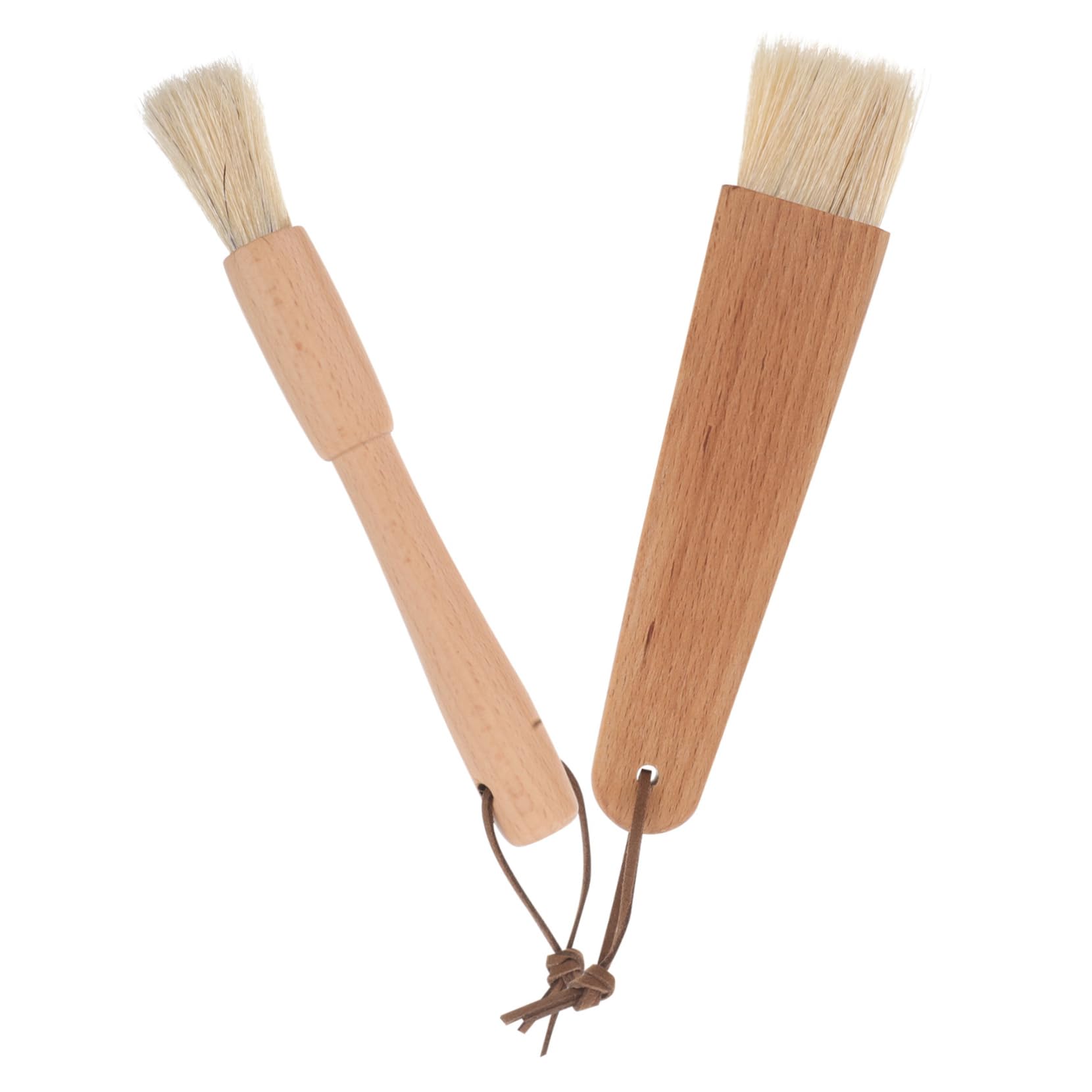 DECHOUS Grill Accessories Set 2 Pcs Bbq Brush with Wooden Handle Pastry Brush for Bbq Perfect for Outdoor Cooking Baking