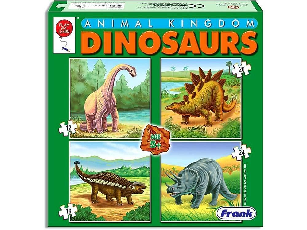 Dinosaurs Animal Kingdom - A Set of 4 Jigsaw Puzzle for Kids Above 4+ Years - Fun & Challenging Brain Booster Games - Educational Puzzle for Focus and Memory - 11602