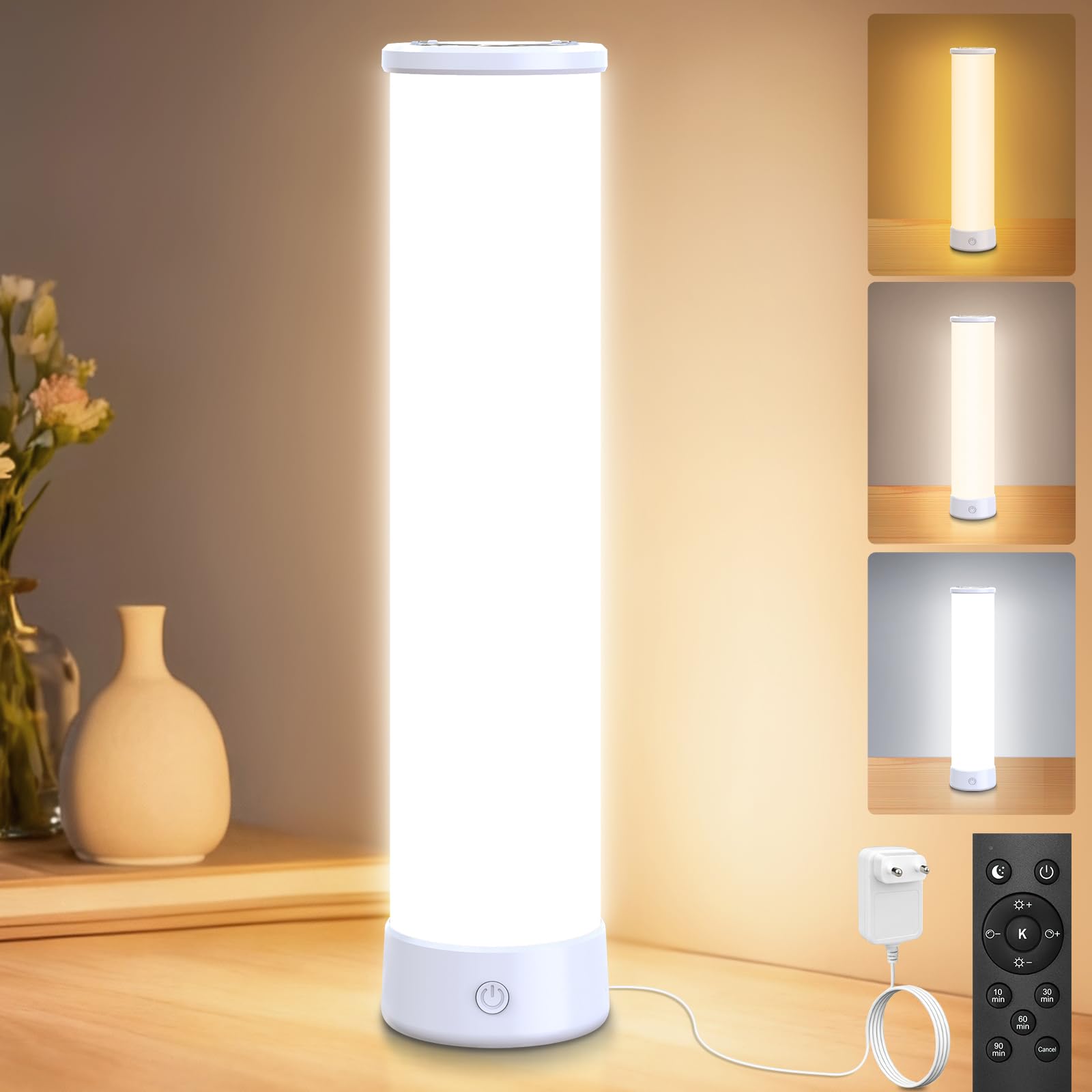 Tageslichtlampe 15.000 Lux Lichttherapielampe 3 Farbtemperaturen stufenlose Helligkeit 4 Timer