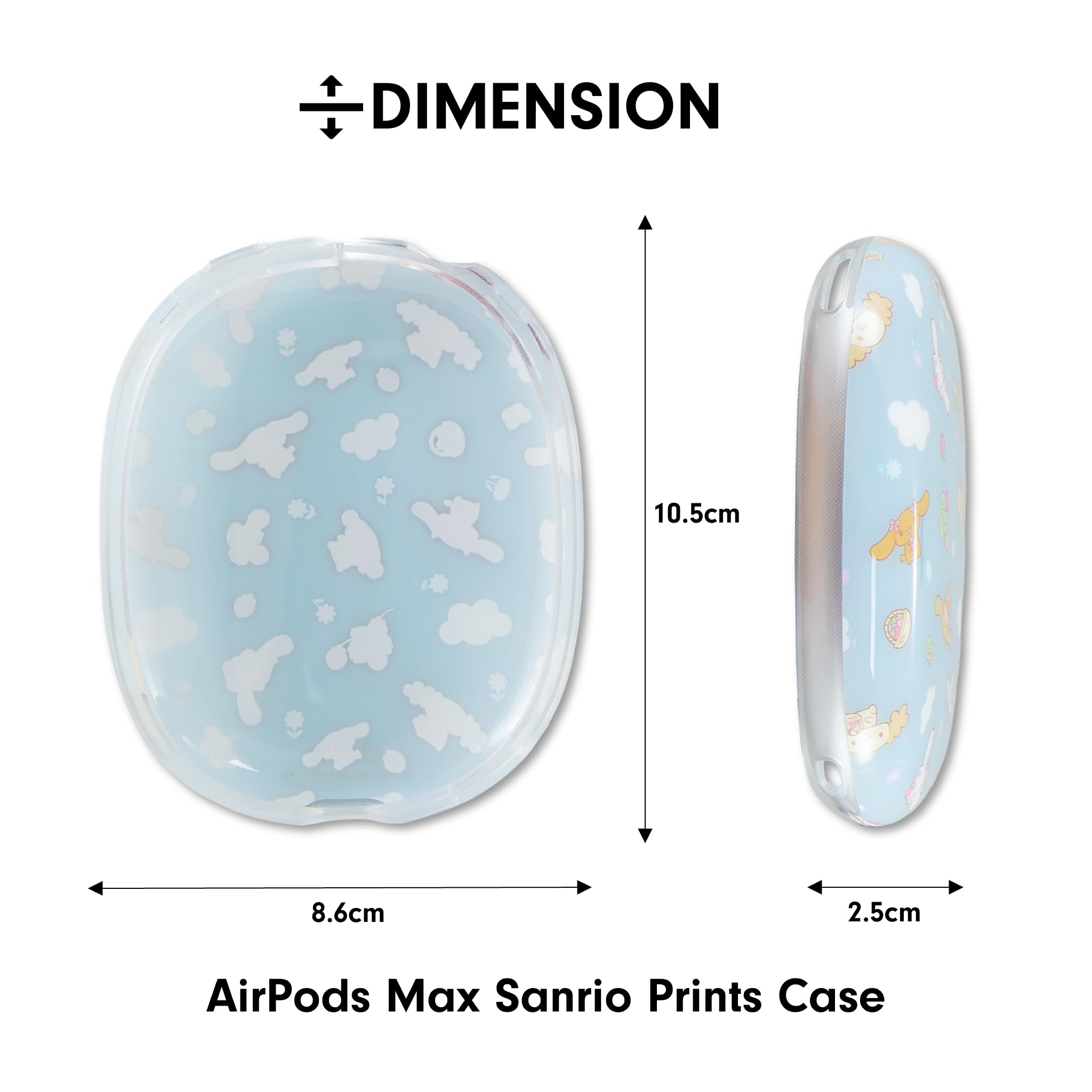 Sonix Sanrio - Custodia protettiva per cuffie AirPods Max, elegante guscio rigido in TPU, motivo: Cinna e moka