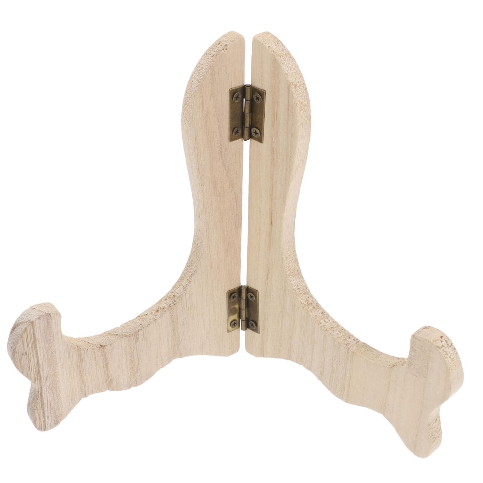 SOLUSTRE Wooden Plate Holder Display Stand Tea Cake Storage Rack Decorative Easel for Pictures Art and Certificates Simple Assembly Stable Design