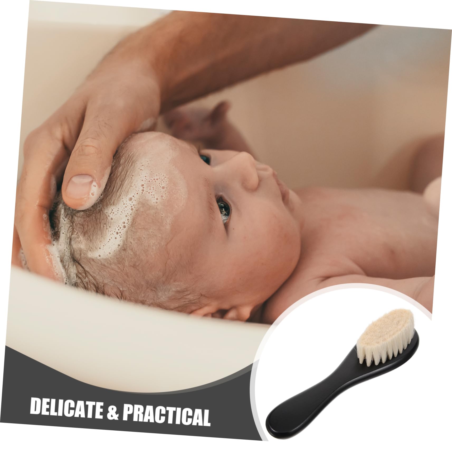 Uonlytech 5 Piezas Cepillo para Bebés Cepillo para Cabelludo y Exfoliación Accesorio de Masaje para Cuidado del Cabello y Piel del Recién Nacido