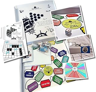 Gartenheld® Game Collection Pizza Box Design 5 in 1 Set with Battleshots, Dice Game, Truth or Dare for the Ultimate Party Game Evening (Pizzagames Box 1)