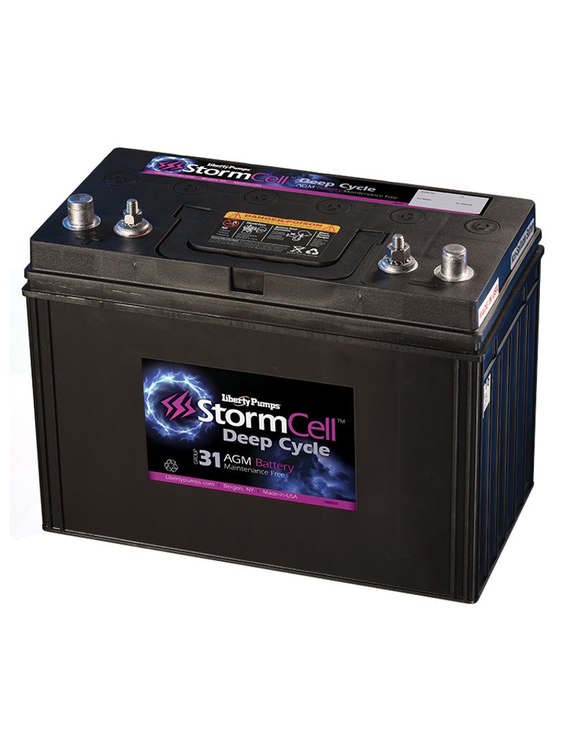 Liberty Pumps B12V27-AGM 442-Series StormCell 12V Maintenance-Free Battery, Group 27, AGM