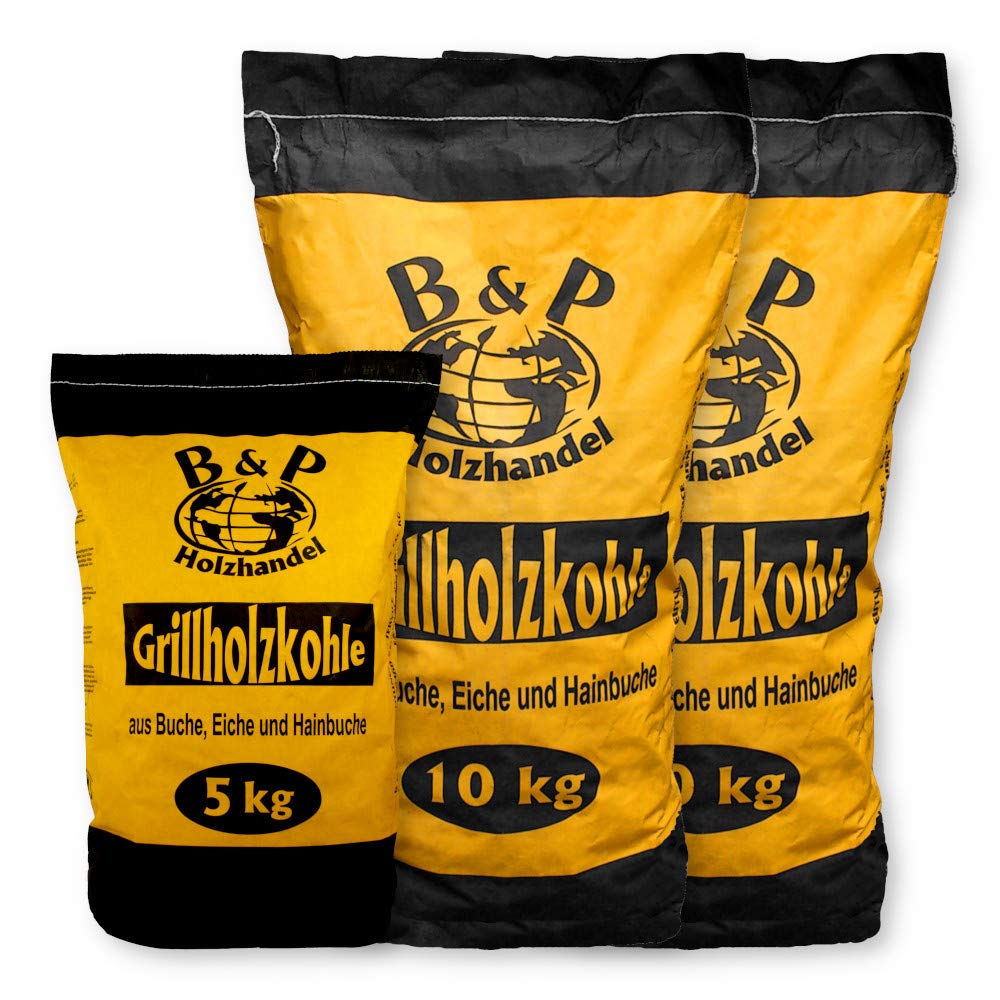 25kg Buchenholzkohle in 3 Säcken (1,35€/kg)