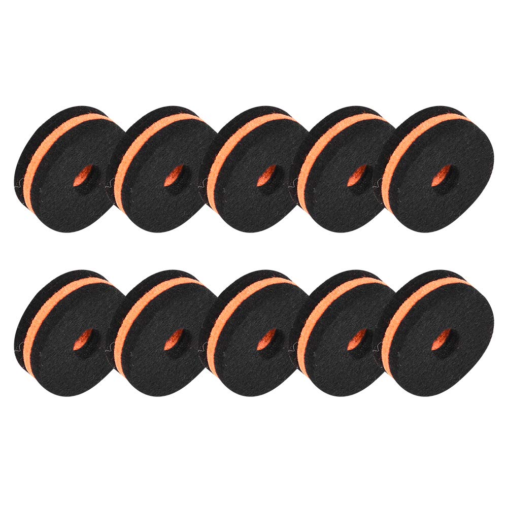 Support de Cymbale en Feutre, 10 Pièces, 35mm, Noir, Orange, Manchon de Protection, Pièce de Rechange