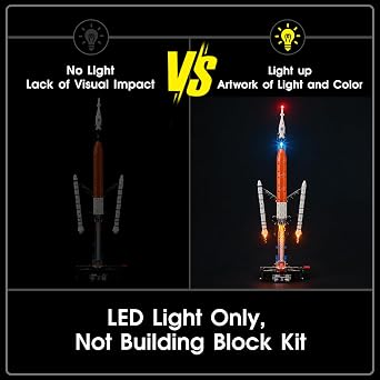 レゴ42221 NASA Artemis 宇宙発射システムロケットセット用LEDライト、ライトキットレゴ42221ビルディングブロックモデルと互換性があり、モデルセットは含まれていません