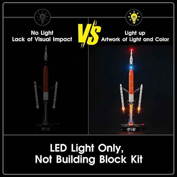 レゴ42221 NASA Artemis 宇宙発射システムロケットセット用LEDライト、ライトキットレゴ42221ビルディングブロックモデルと互換性があり、モデルセットは含まれていません