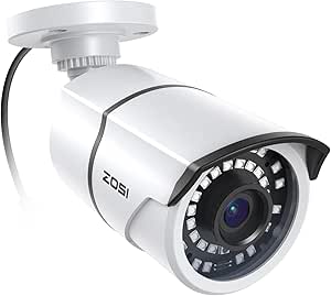 ZOSI 1080p CCTV Security Camera, 4-in-1 TVI/CVI/AHD/CVBS Bullet Cameras, IP66 Weatherproof, 36PCS IR LEDs, 120ft Night Vision, Aluminum Metal Housing, Work for 1080P Home Surveillance Analog DVR asin的图片