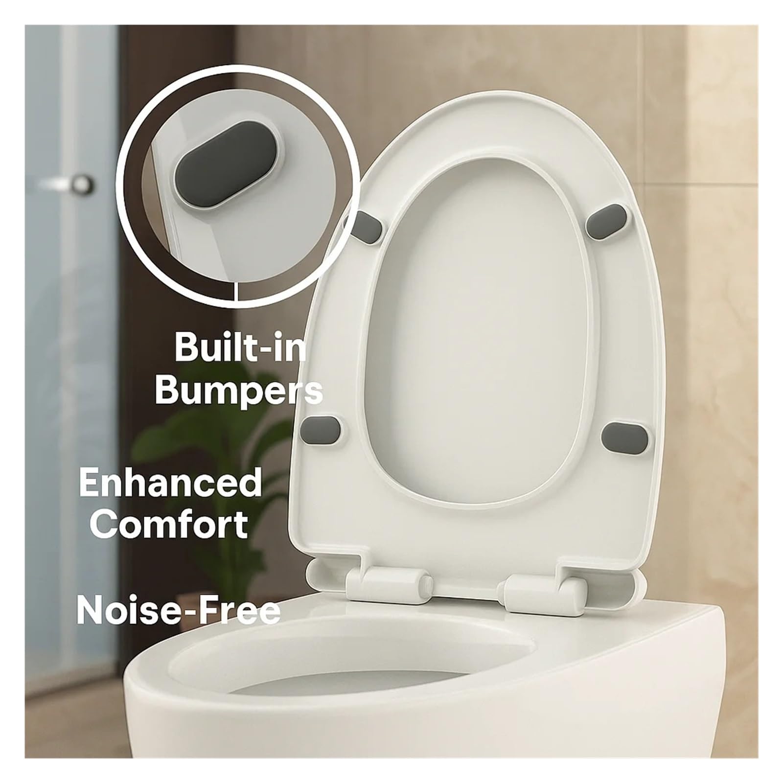 Sedile WC A Chiusura Lenta Facile Da Installare, Universale, Adatto Ai Standard Robusto E Confortevole