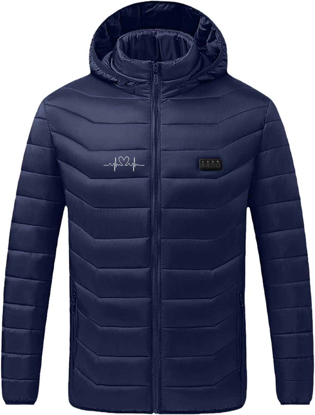 Sdwingk Heated Jacket for Men Women 21 Heating Zones Hooded Coat USB Heating Jackets Winter Warm Thermal Coats with Pockets