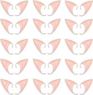 YANZHAN 15 Pair Fairy Pixie Elf Ears for Cosplay Halloween Christmas Any Themed Party - Light Complexion, Short Style
