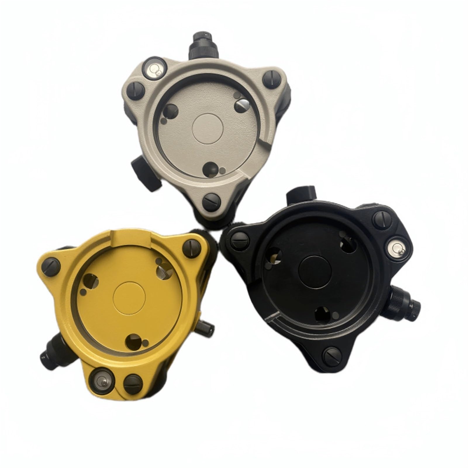 Yellow Gray black Three-Jaw Tribrach Adapter With Optical Plummet For Top-con Sokk-ia Total Station Surveying Instruments GPS(Black)