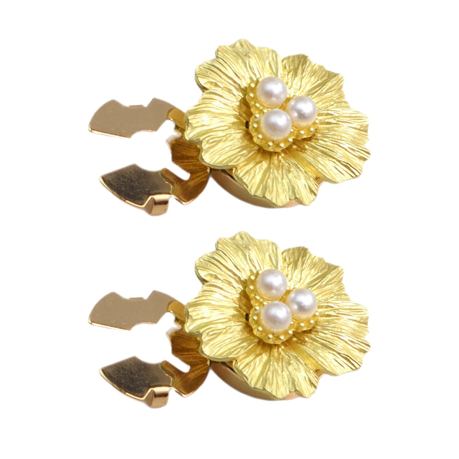 Lot de 2 couvercles de boutons à fleurs en perles pour homme et femme Décoration florale avec perles pour chemisiers, chemises, vêtements élégants