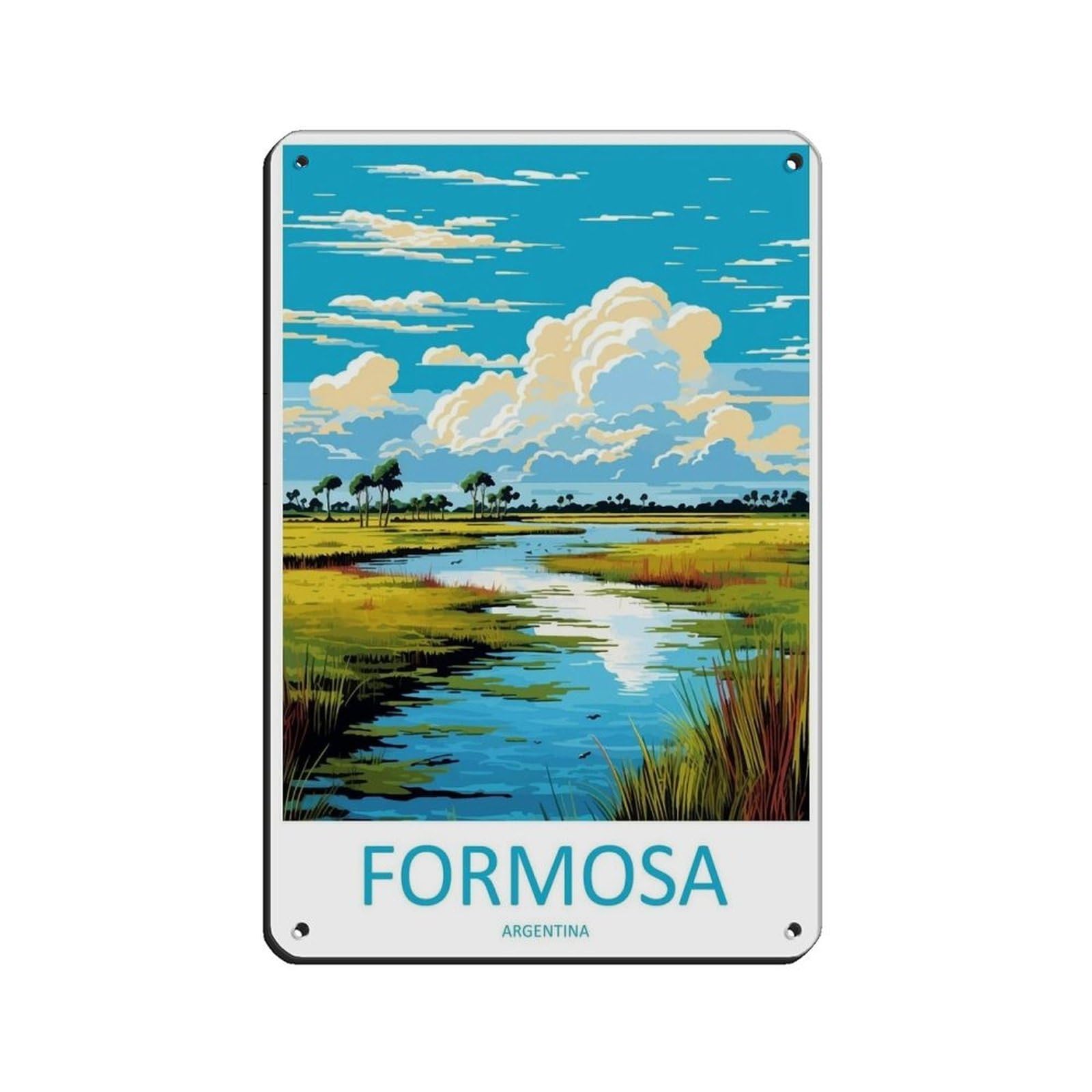 Formosa Travel Art Argentina Travel Poster (15) Tin Sign Vintage Metal Pub Club Cafe Bar Home Wall Art Decoration Poster Retro 8x12inch(20x30cm)