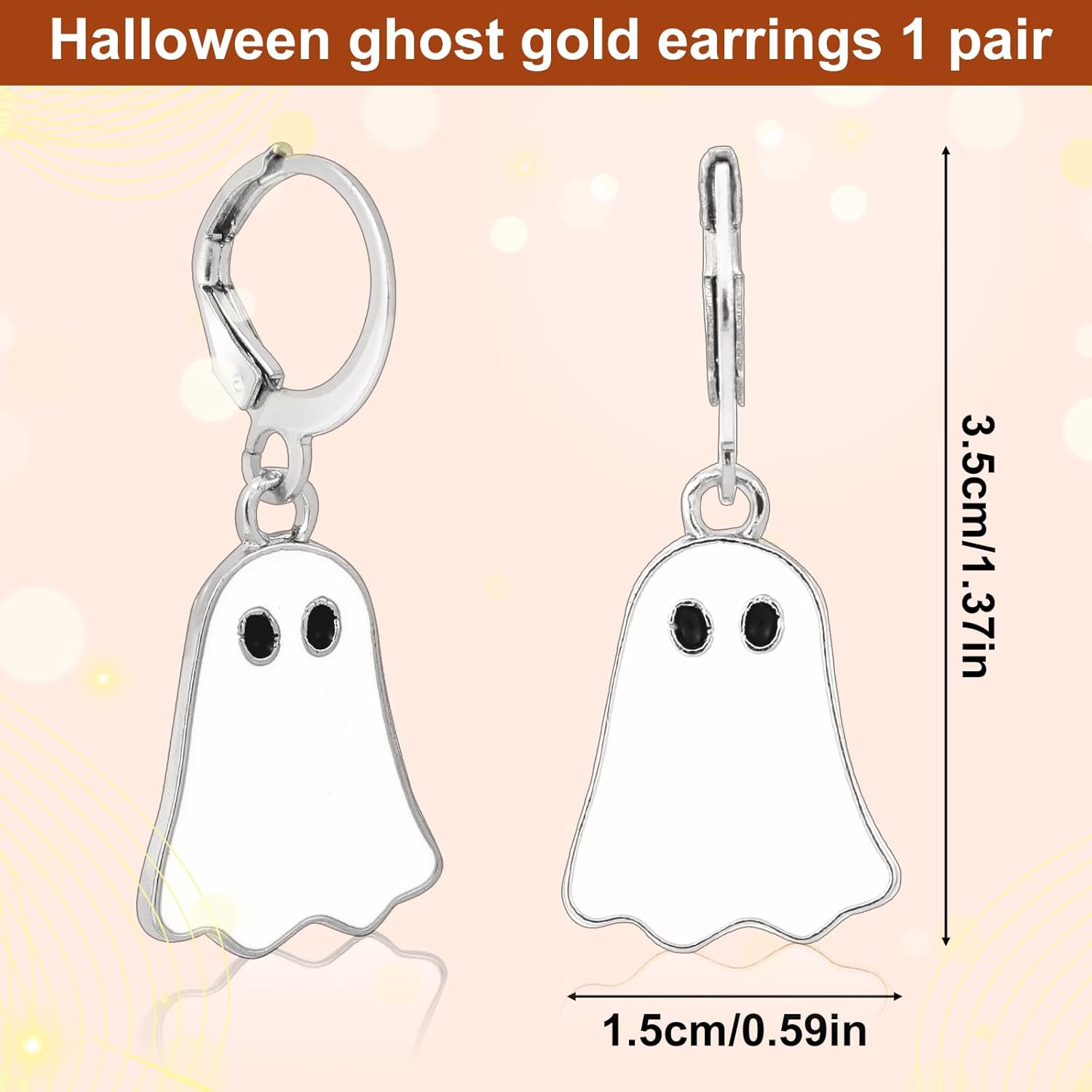 Halloween Earrings for Women, Cute Ghost Dangle Earrings Fun Costume Accessories Spooky Jewelry for Halloween Party or Gifts - Image 2