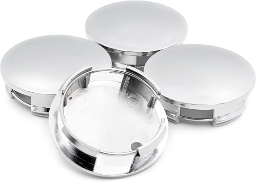 Wheel Center Cap 57mm 53mm 4-Piece Set Wheel Center Cap Hub Cap Simple Silver