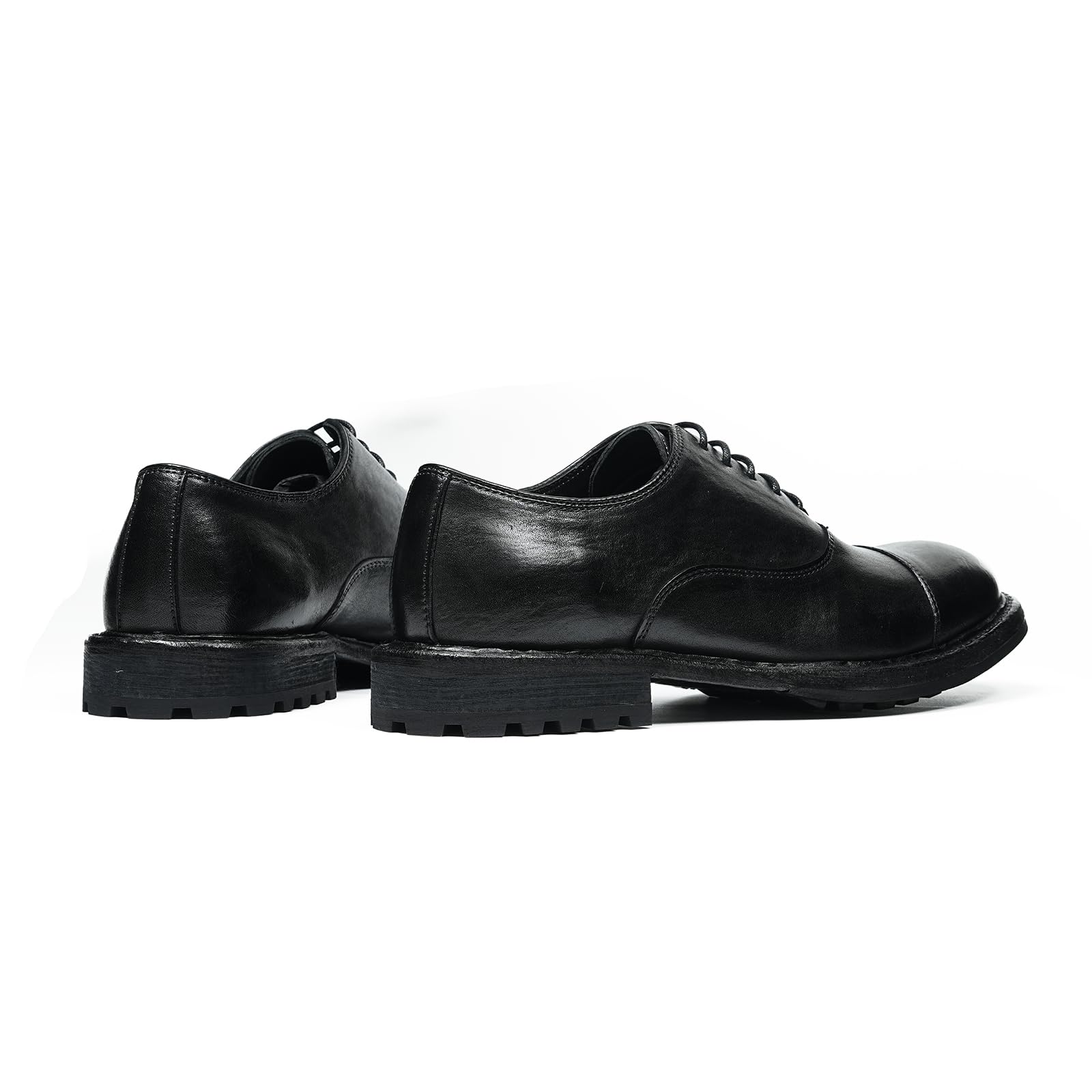 Oxfords Casuales Negocios en Cuero Genuino para Hombre Zapatos de Vestir Formales con Cordones Suaves Cómodos
