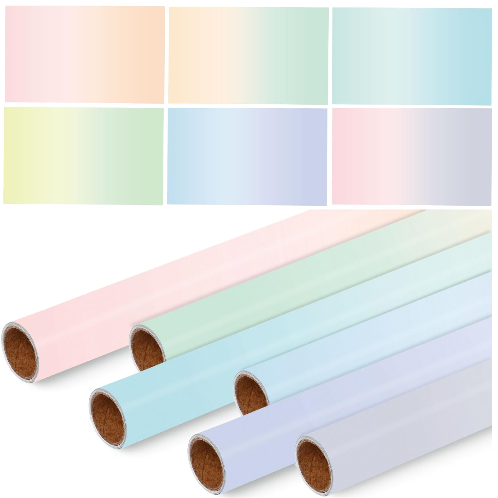 skyygemm 6 rolls bulletin board paper roll fade resistant paper roll colored bulletin board roll bulk for art decor drawing craft painting(4 x 12 ft,pastels)