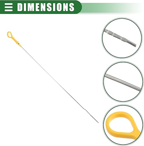 Miniatura 5 de Motoforti Indicador de varilla de medición de aceite de motor, repuesto de varilla de aceite para Mazda Miata 1994-1997, plástico metálico, amarillo