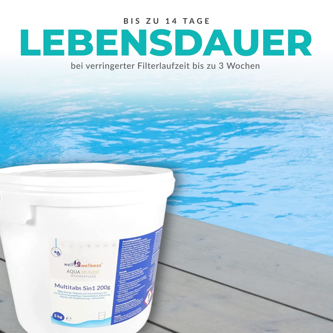 Aqua Munda Wasserpflege Premium Pool Multitabs 5in1 200g 3kg