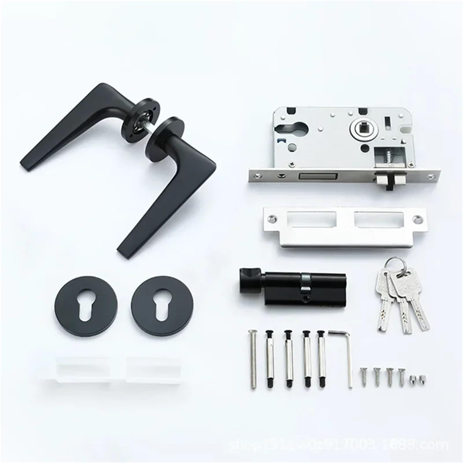 Sxolcoufoh D Black Space Aluminum Split Lock Room Handle Lock 1Pcs(D)