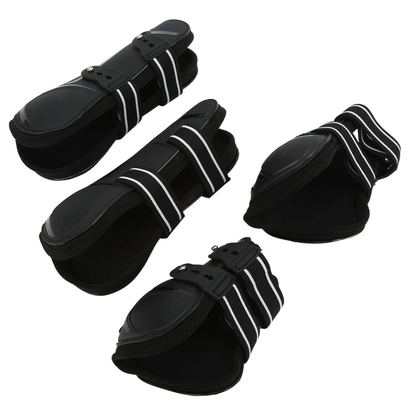 AMONIDA Protector de Pata de Caballo, 4 Uds., Botas Transpirables Ajustables para Prevención de Daños en Tejidos Blandos en Cualquier Condición Climática, Neopreno PU